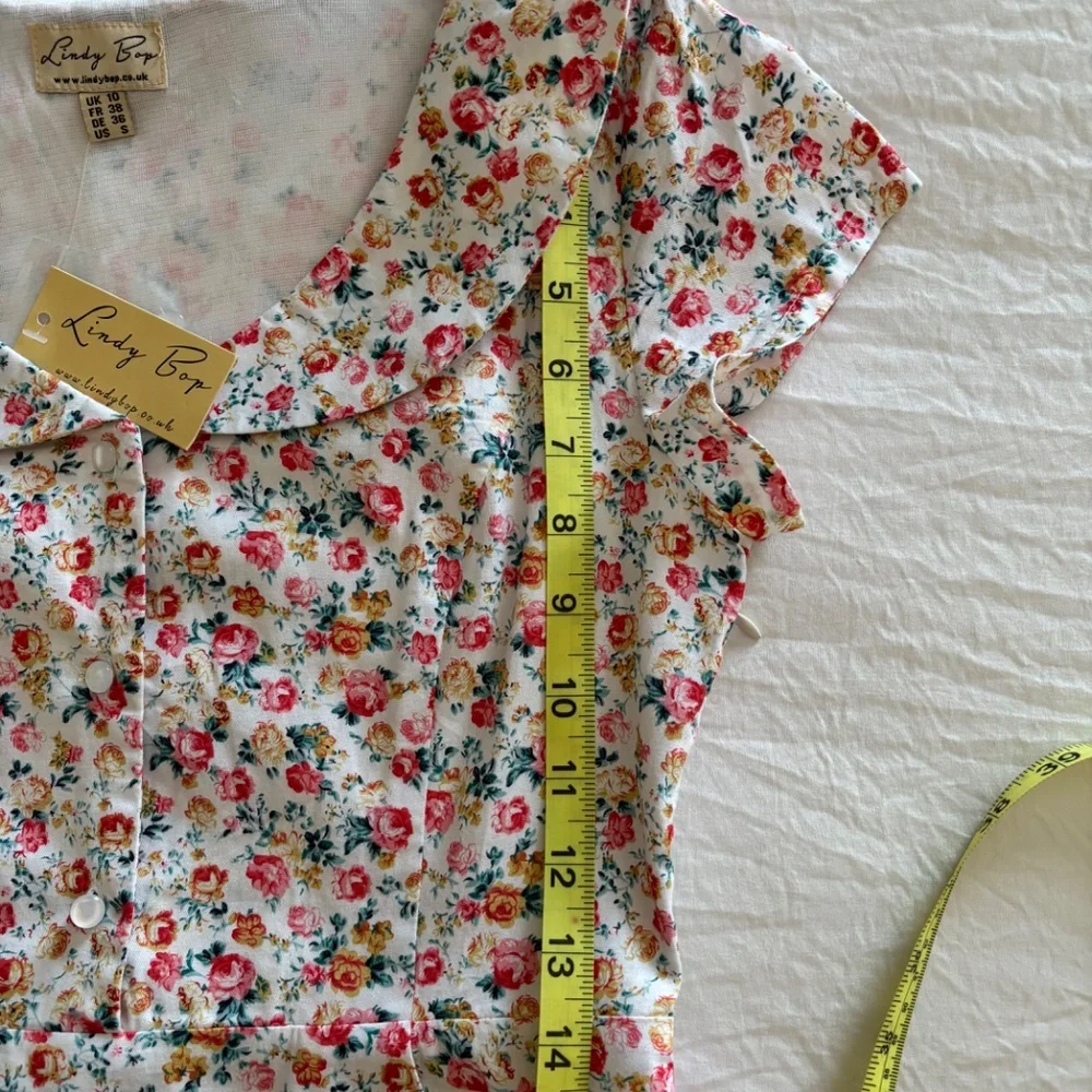 NWT Lindy Bop Floral Dress Small - Picture 10 of 13